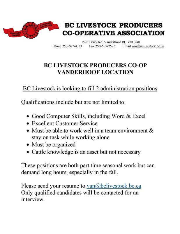 van job posting