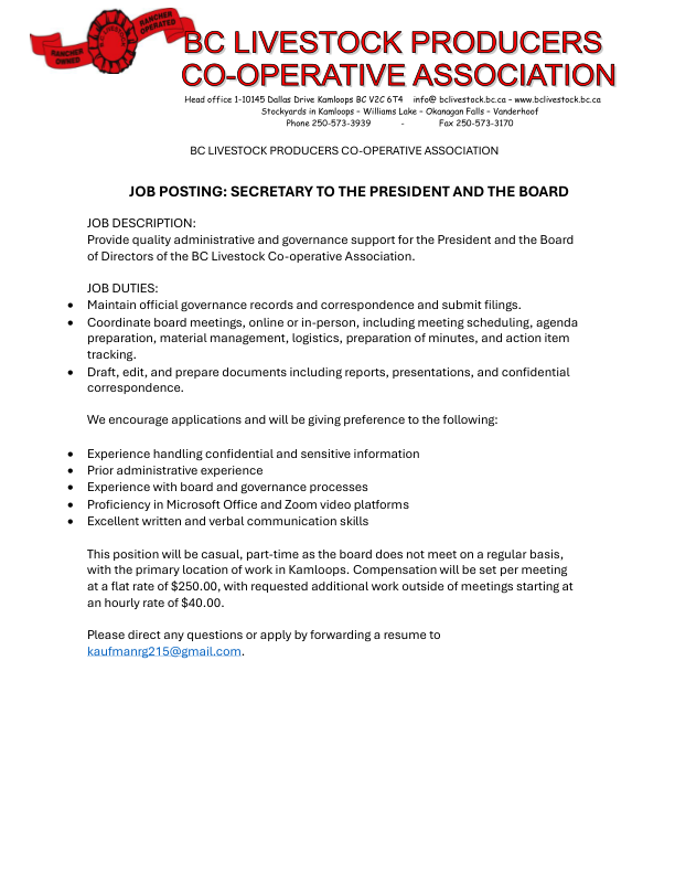 Job Posting Secretary